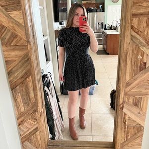 Forever 21 High Neck, Backless, Floral Dress